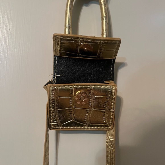 Gold Croc Mini Purse Crossbody - Picture 5 of 5